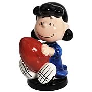 Peanuts Lucy Holding Football Mini Bobble Head